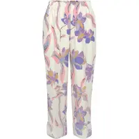 LASCANA Calças de pijama bege / roxo / rosa