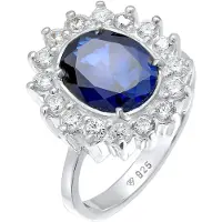 Elli Anel 'Glamour' azul escuro / prata