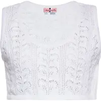 Swirly Top de malha branco