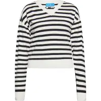SANIKA Pullover preto / branco
