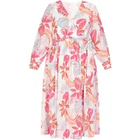Usha Vestido azul claro / mistura de cores / laranja escuro / rosa pastel / rosa escuro