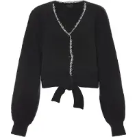 NAEMI Casaco de malha preto / branco