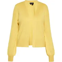 NAEMI Casaco de malha amarelo claro