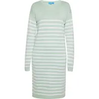 SANIKA Vestido de malha menta / branco