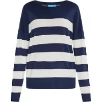 SANIKA Pullover marinho / branco