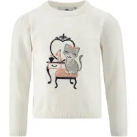 Happy girls Pullover ecru / cinzento / rosa / preto