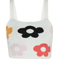 Swirly Top mistura de cores / branco