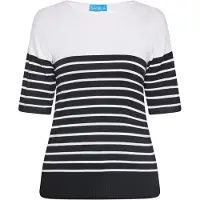 SANIKA Pullover preto / branco