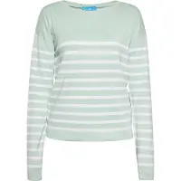 SANIKA Pullover verde claro / branco
