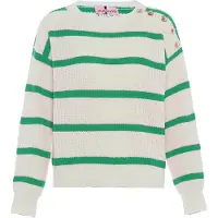 Nascita Pullover verde relva / branco natural