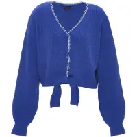 NAEMI Casaco de malha azul real