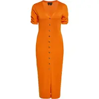 NAEMI Vestido de malha laranja