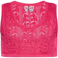 Swirly Top de malha rosa