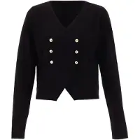 NAEMI Casaco de malha preto