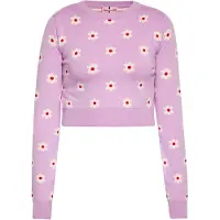 Swirly Pullover lilás / vermelho / branco