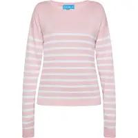 SANIKA Pullover cor-de-rosa / branco