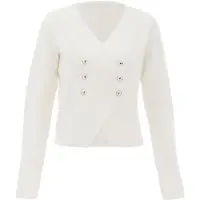 NAEMI Casaco de malha branco lã