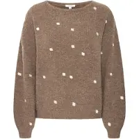 B.young Pullover 'OTIKI' castanho / branco