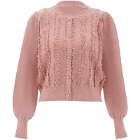 NAEMI Casaco de malha cor-de-rosa
