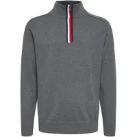 FQ1924 Pullover 'Kyle' azul noturno / cinzento / vermelho / branco