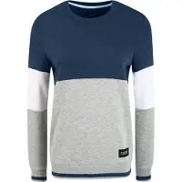 Oxmo Sweatshirt 'Omaya' azul / cinzento / branco