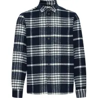 !Solid Camisa 'Nab' azul noturno / offwhite