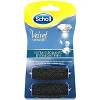 Scholl Velvet Smooth Diamond Replacement Roller-Heads ( Extra Rough, 2 pcs ) Spare Heads