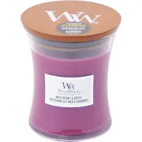Woodwick Vela perfumada média em vaso Wild Berry & Beets 275 g