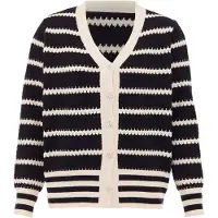 SANIKA Casaco de malha creme / preto
