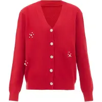Nascita Casaco de malha vermelho