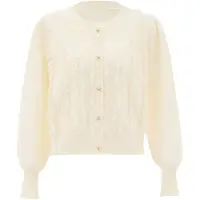 NAEMI Casaco de malha branco lã