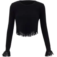 Swirly Pullover preto