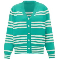 ZITHA Casaco de malha jade / branco