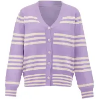 ZITHA Casaco de malha bege / lavanda