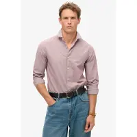 Superdry para homem. M4010860A Camisa casual de manga comprida cor-de-rosa (M), Algodão