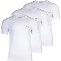 HUGO para homem. 50493972 Pacote de 3 coletes brancos de algodão (L), Casual, Homewear, Manga curta