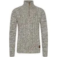 !Solid Pullover 'Pankraz' castanho / verde mosqueado
