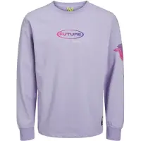 Jack & Jones Sweatshirt 'Digital' roxo / lavanda / rosa