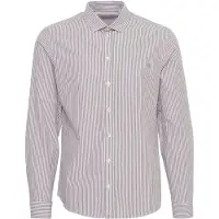 Casual Friday Camisa 'Anton' castanho escuro / branco