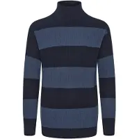 !Solid Pullover 'Serge' azul fumado / azul escuro