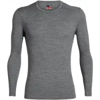 Icebreaker - Primeiras camadas - M Merino 260 Oasis LS Crewe Gritstone Heather para Homem - Tamanho XXL - Cinzento