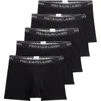 Ralph Lauren para homem. 714864292001 Pacote de 5 Boxer RL preto (M), Homewear, Algodão