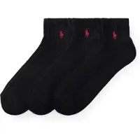 Ralph Lauren Meias 'QUARTER' vermelho / preto