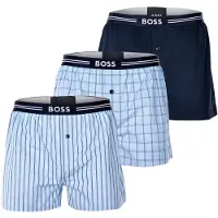 BOSS para homem. 50480034 3 Packs de boxers tecidos azul, marinho (XXL), Homewear, Algodão