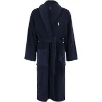Ralph Lauren para homem. 714853990001 Roupão de algodão felpudo azul-marinho (L-XL), Homewear