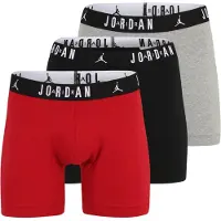 Jordan Boxers 'FLIGHT Cotton Core Boxer Briefs' acinzentado / vermelho / preto / branco