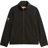 Superdry para homem. M2014152A Forro polar com fecho de correr ativo preto (XL), Casual, Manga comprida, Polister Reciclado, Sustentável