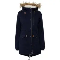 Oxmo Parka de inverno 'ANNA' azul escuro / castanho