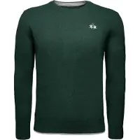 La Martina Pullover verde escuro / esbranquiçado