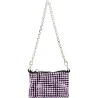 NAEMI Mala de ombro cor-de-rosa / preto / prata